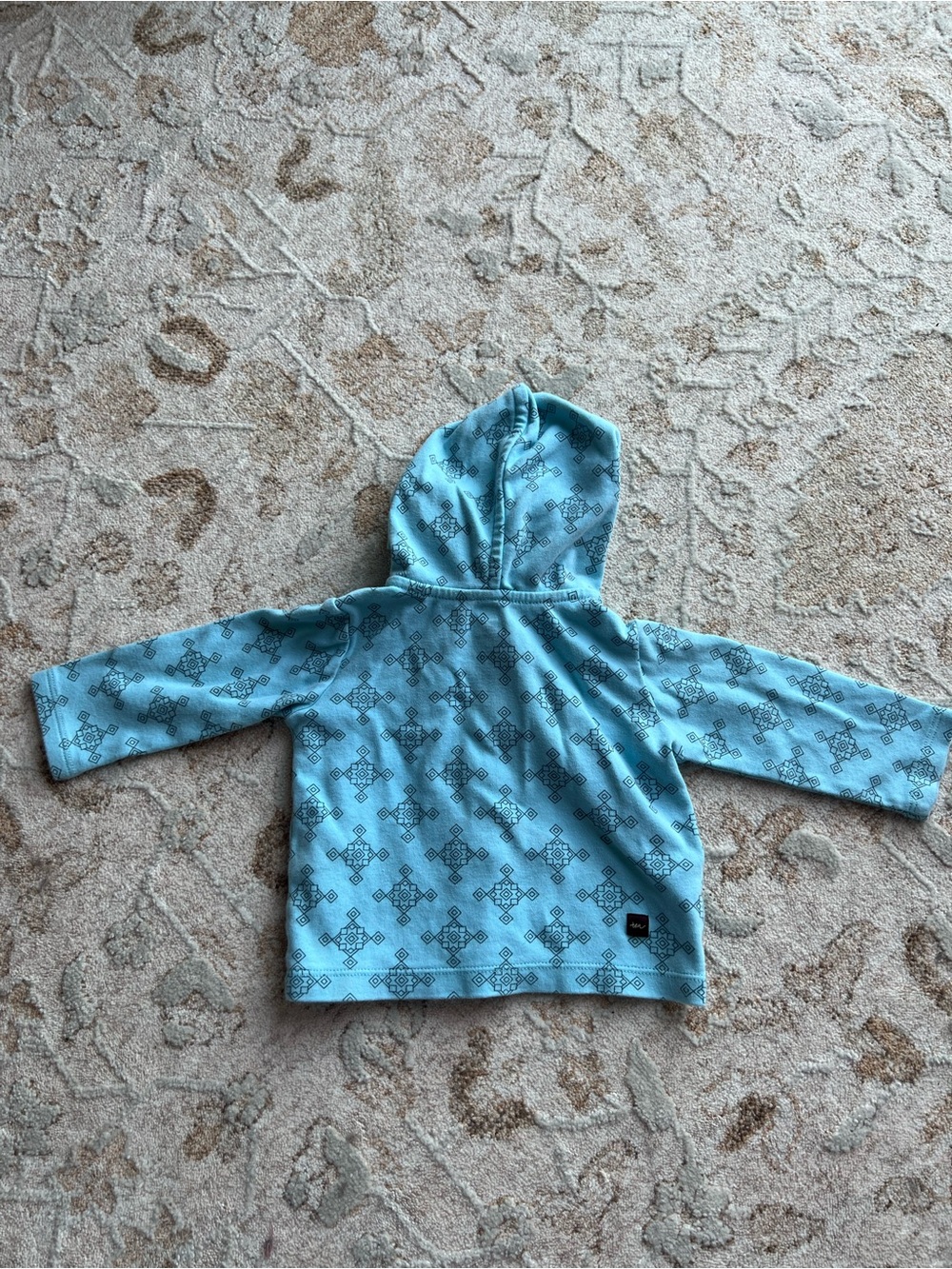 Geometric Shape Tea Collection Button Up Infant Hoodie - Picture 5 of 5